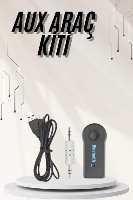 Lisinya 130425951 Yeni Nesil Bluetooth Aux Araç Kiti Siyah Tv Tablet Telefon Araç Araba -