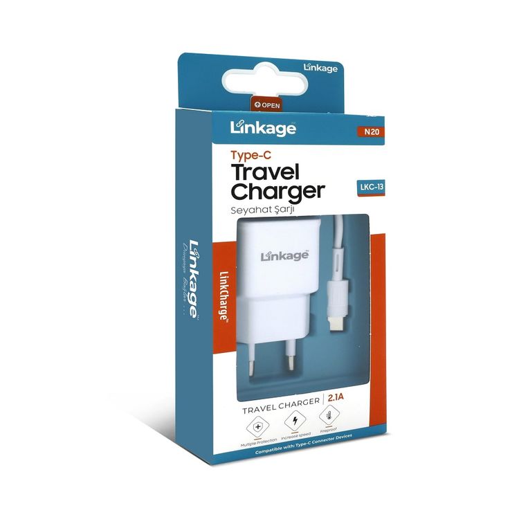 LKC-13v Linkage Lkc-13 10W  Type-C Kablolu Duvar Şarjı 2.1A Hızlı Şarj  Aleti
