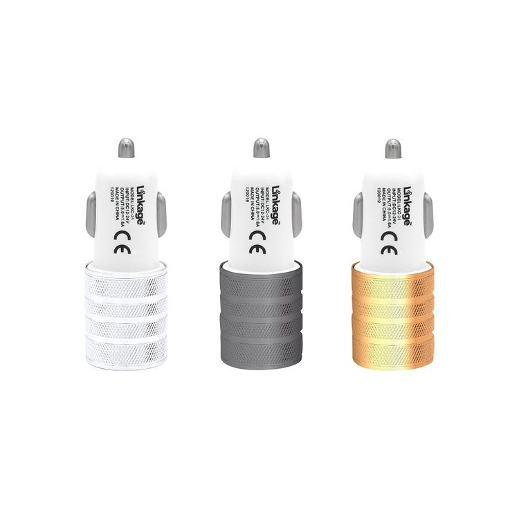 LKC-24v Linkage Lkc-24 Metal Type-C 10W 2Xusb Araç İçi Şarj Başlığı 2.1A