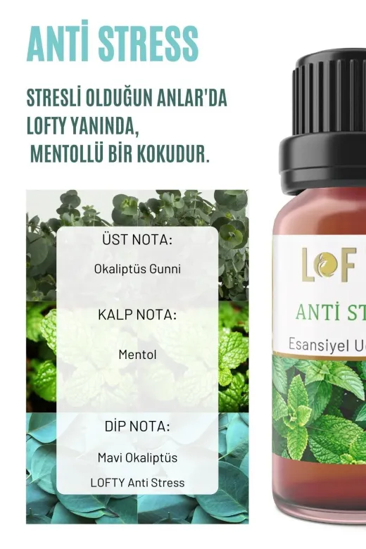 Lofty LoftyB10ML13 Anti Stress Uçucu Yağ Buhurdanlık Esansı Oda Kokusu Uçucu Esansiyel Yağ Buhur Yağı 10Ml