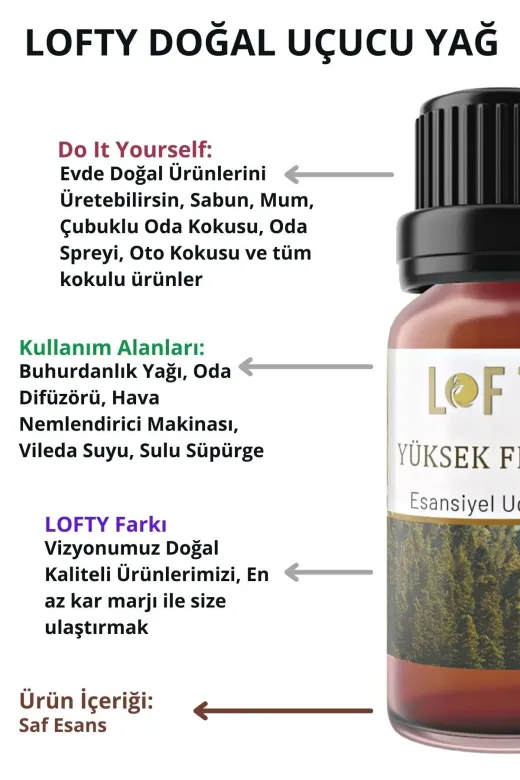 Lofty LoftyB10ML21 Yüksek Frekans Uçucu Yağ Buhurdanlık Esansı Oda Kokusu Esansiyel Yağ Buhur Yağı 10Ml