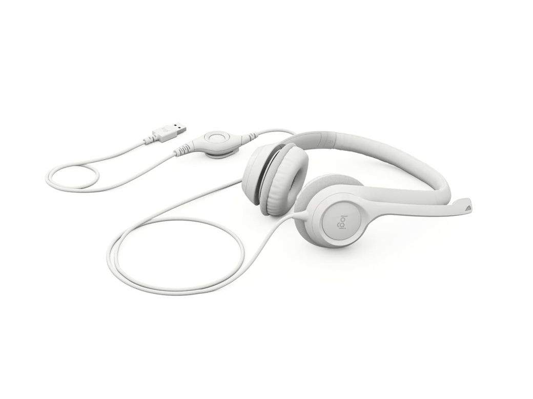 Logitech H390 USB Kablolu Stereo Kulaklık Beyaz (981-001286)