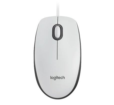 Logitech M100 Kablolu Optik Mouse Beyaz (910-006764)