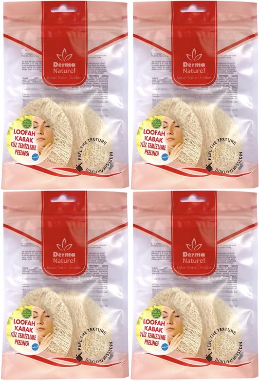 Loofah Yüz Temizleme (Sivilce ve Siyah Noklar için) Peeling MS-06 (4 Lü Set)