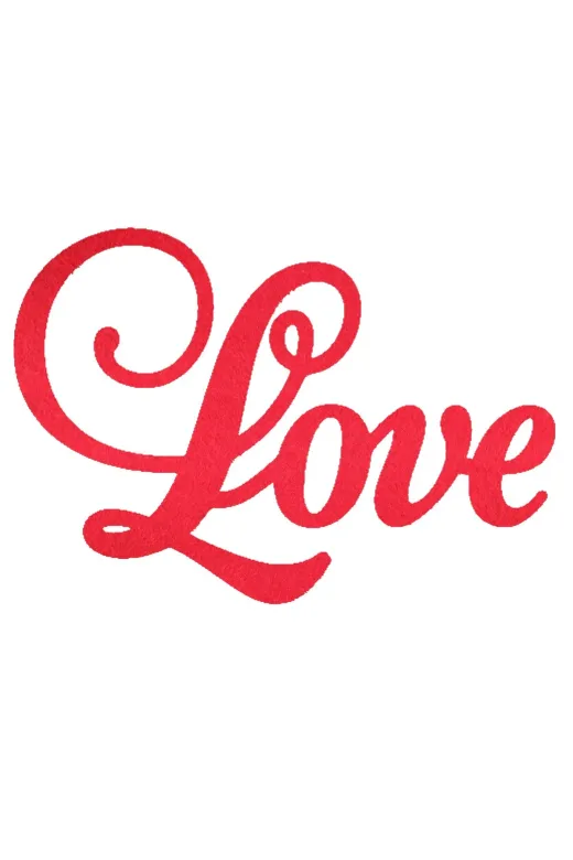 Lora Davet Romantik Love Keçe Süsleri (2 Adet) Kırmızı 16570