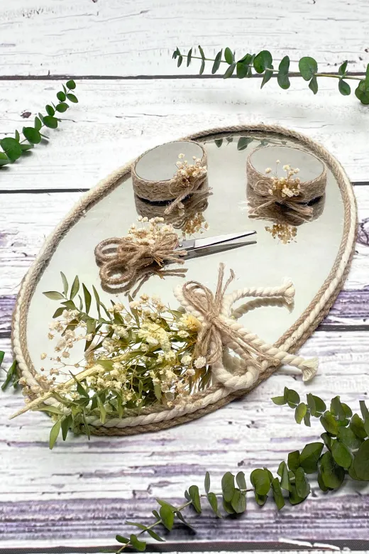Lora Davet Söz Nişan Yüzük Tepsisi (1 Adet) Naturel 53095