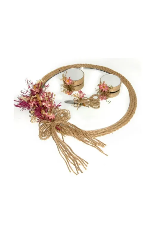 Lora Davet TYC00229290157 Damat Fincanı Ve Söz Nişan Tepsisi Takım - Naturel 54408