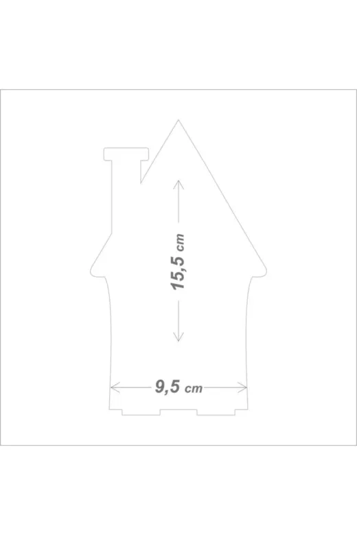 Lora Davet Yılbaşı Süsleri Ahşap Mdf Ev (1 Takim) Akçaağaç - 41000