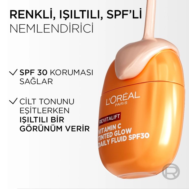 Loreal Paris 10218070 Revitalift Clinical C Vitamini İçeren Renkli Işıltılı Spf30 Nemlendirici Yüz Güneş Kremi 40 Ml