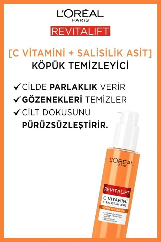 Loreal Paris 19092022 L'oreal Paris Revitalift Clinical [C Vitamini + Salisilik Asit], Aydınlatıcı Ve Gözenek Karşıtı Köpük Temizleyici