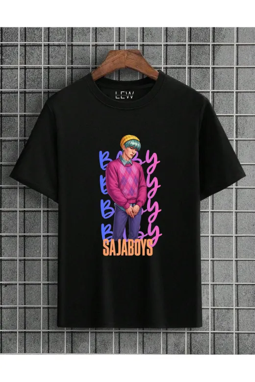 lovver baabby1 Sajaboys Kpop Baby Karekter Tasarımlı Premium Baskılı Pamuklu Tişört