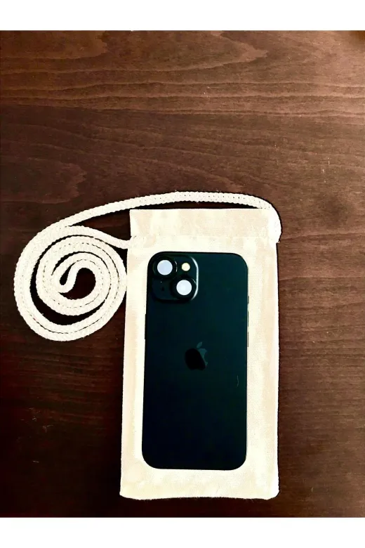 lovver lew-5 Manifest Tasarımlı Ipli %100 Organik Telefon Kılıfı Çantası