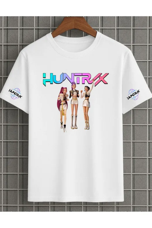 lovver mimimiii1 Huntrix Kpop Demon Hunter Zoey Rumi Mira Tasarımlı Pamuklu Premium Baskılı Çocuk Genç Tişört