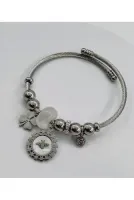 LUCKY BEE CHARM BİLEKLİK SEDEFLİ 316L ÇELİK KARARMAZ ANTİALERJİK