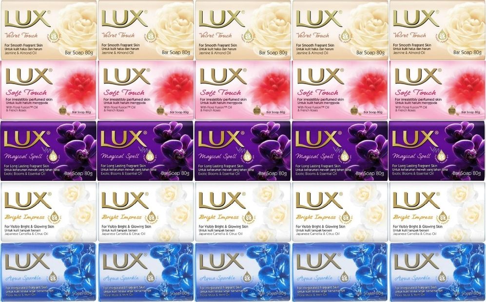 Lux Sabun 80GR (Karma 25 Li Set) Soft Touch/Velvet Touch/Magicial Spell/Aqua Sparke/Bright Impress