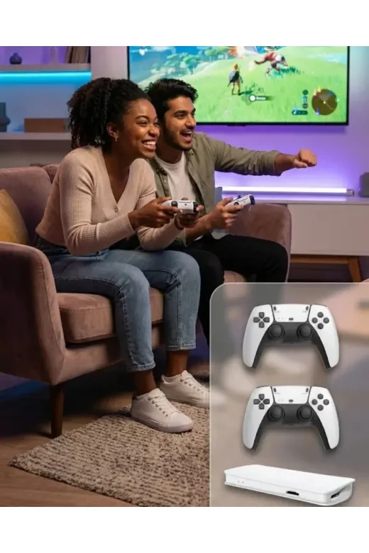 M15 Retro Konsol – 20.000 Oyunlu, Çift Gamepadli, 4K HDMI