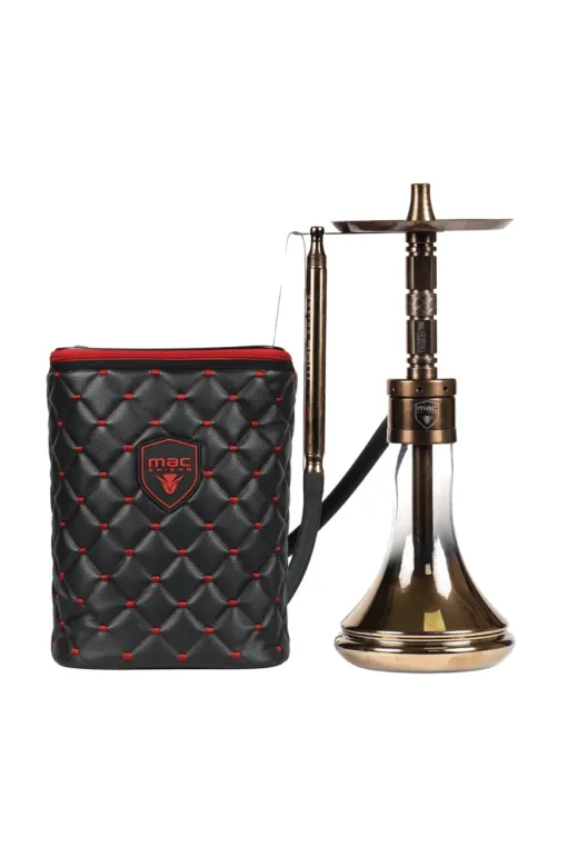MAC SHISHA SMALLARİZONATİTAN Gold Renk Full Çelik Orta Boy Nargile Takımı Tüm Set Masa Üstü Nargile Takımı Orta Boy Nargile Seti