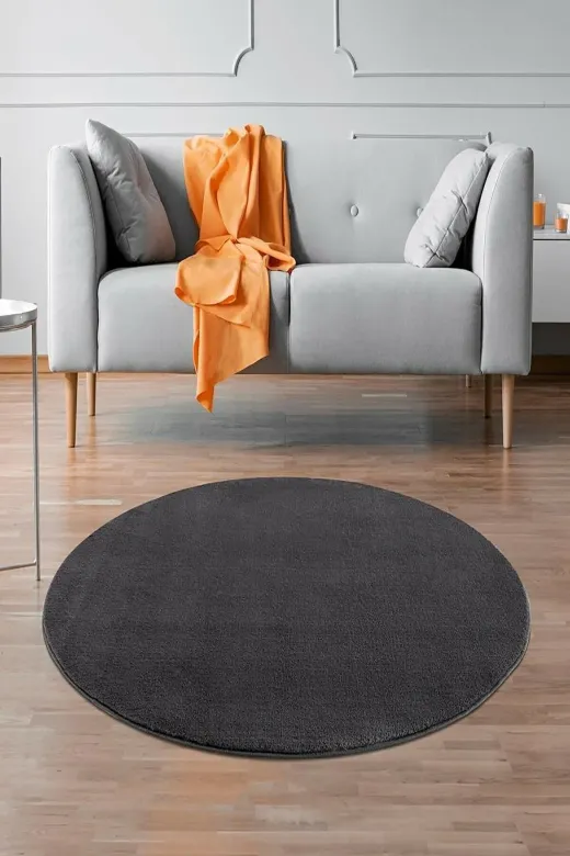 MACRO HOME PUFFY PELUŞ SOFT ANTRASİT Dekoratif Yumuşak Peluş Post Yıkanabilir Tüylenmez
