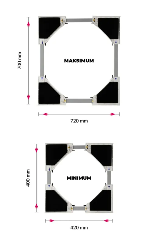maggen MGGN202505 Çamaşır Makinesi Kurutma Makinesi İstifleme Aparatı-Kiti Samsung Lg Regal Tüm Markalar Için Ayarlanabilir