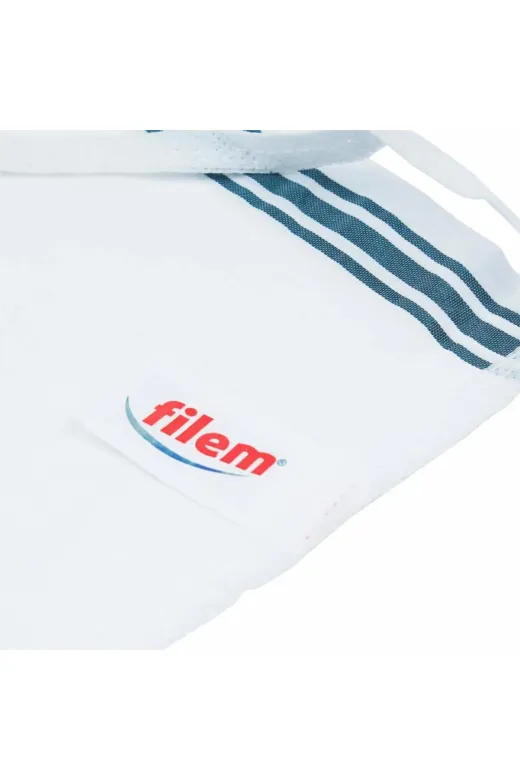 Magic Lady 8697970619831 Filem Beyaz Şerit Baskılı 5 Adet Peeling Hamam Banyo Kesesi 16X24 Cm