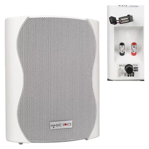 Magicvoice F-lhy4s 4" (10 Cm) Hat Trafolu Duvar Tipi Sütun Hoparlör (10w Rms / 150w Peak - Mp3 Usb Uyumlu) - Beyaz