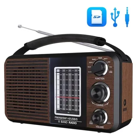 Magicvoice Usr11 Portatif Analog Radyo Fm-usb-sd/mmc-aux (88-108 Fm Frekans Aralığı)
