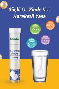 Magnezyum Sitrat Efervesan 20 Tablet