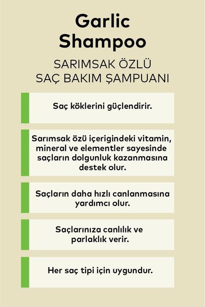 Maia mc maıasarımsakşam179 Sarımsak Şampuanı Aleo Vera İlaveli 400 Ml