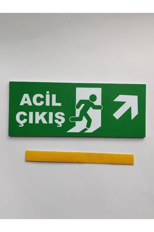 Makri acilcikissagyukari Acil Çıkış Tabelası Sağ Yukarı Ok