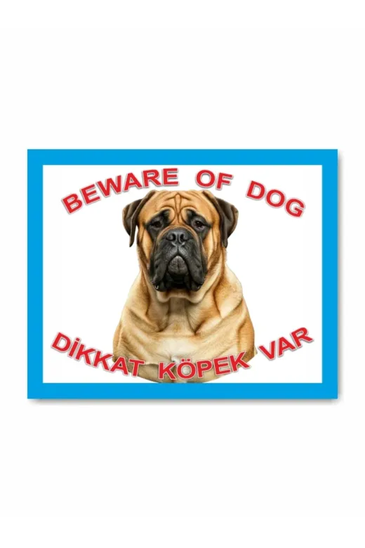 Makri ingilizmastiff İngiliz Mastiff Dikkat Köpek Var Levhası Beware Of Dog