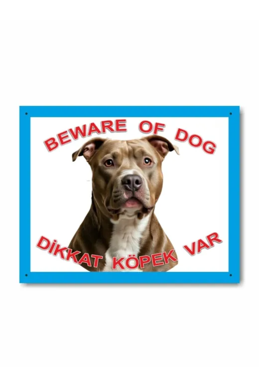 Makri kopekpitbull Pitbull Dikkat Köpek Var Levhası Beware Of Dog