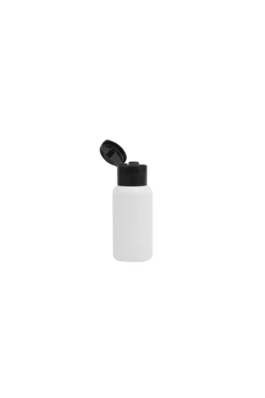 makrobay MBPE2450 50Ml-Fliptop-Siyah Kapaklı-Dezenfektan-Kolonya-Likit Şişe-25 Adet