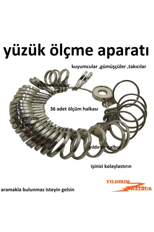 Malafa Kuyumcu Yüzük Ölçüm Aparatı Gümüşçü Yüzük Ölçme Aleti