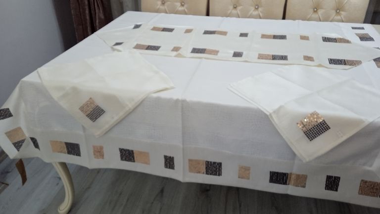 Mandaş homeward pul işlemeli 10 parça yemek seti