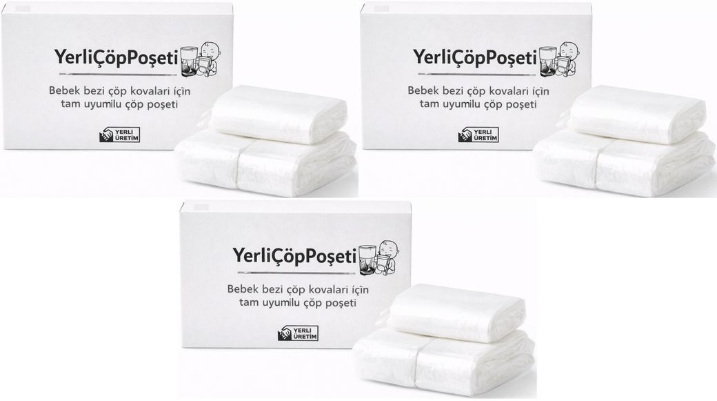Mandaş Tommee Tippee Twist & Click Çöp Poşeti Tam Uyumlu Yerli (3 Lü Yedek Set) KOVASIZ (3 Lü Set)