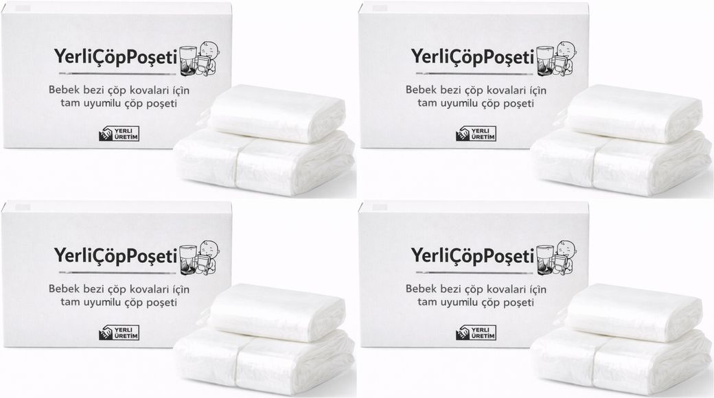 Mandaş Tommee Tippee Twist & Click Çöp Poşeti Tam Uyumlu Yerli (3 Lü Yedek Set) KOVASIZ (4 Lü Set)