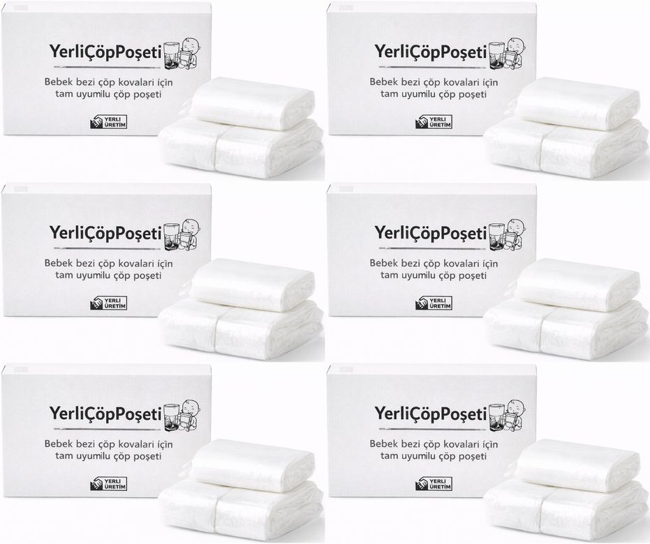 Mandaş Tommee Tippee Twist & Click Çöp Poşeti Tam Uyumlu Yerli (3 Lü Yedek Set) KOVASIZ (6 Lı Set)
