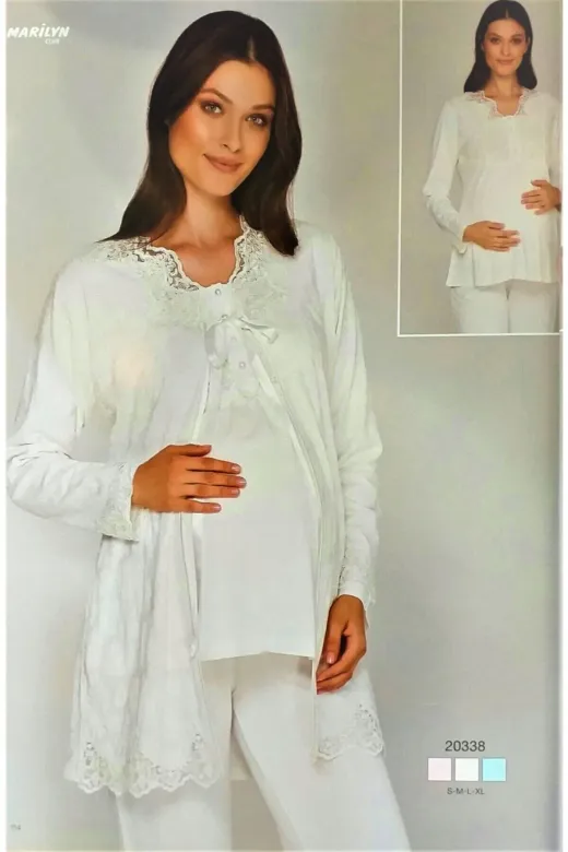 Marilyn Pijama 20338 Sabahlıklı Lohusa Pijama Takımı