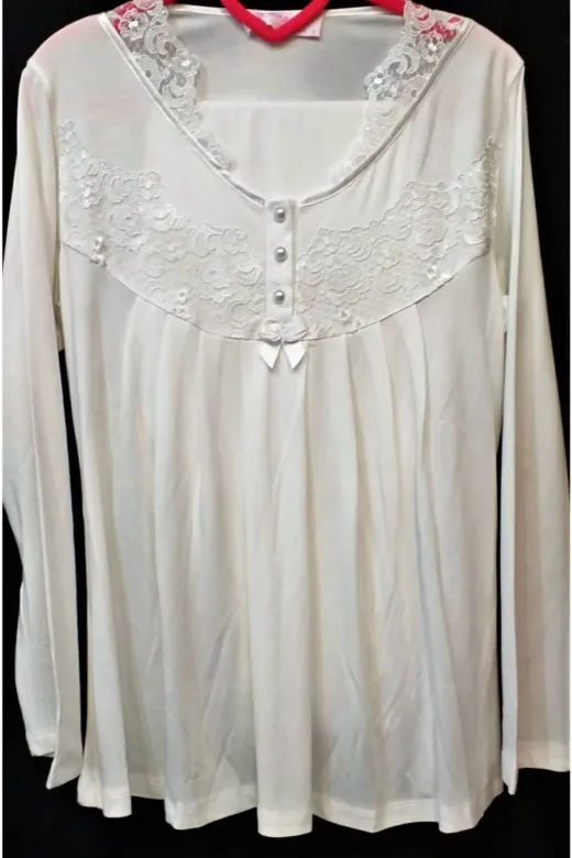 Marilyn Pijama 8236 Lohusa Pijama Takımı Ekru
