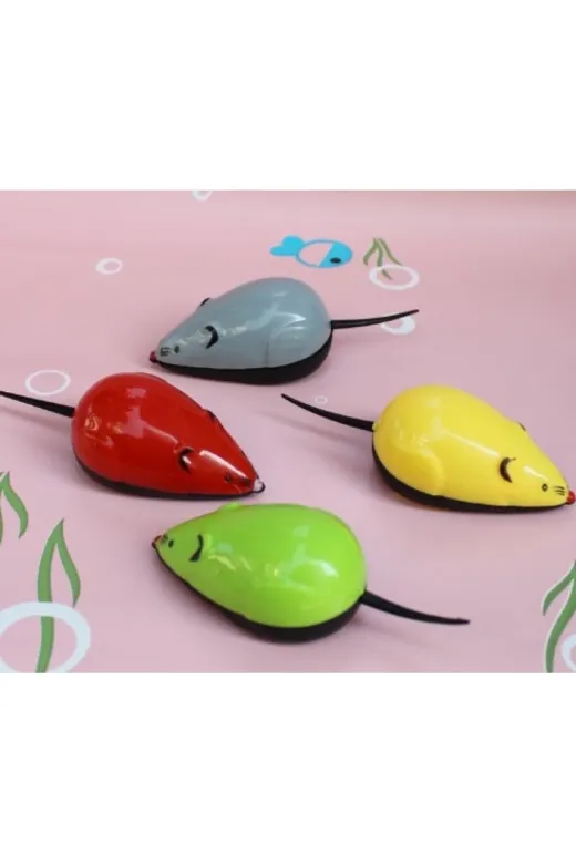 markapet 12830 Çek Bırak Renkli Hareketli Fare Premiım 9×3.5×3Cm Karışık Renklerde 1 Adet