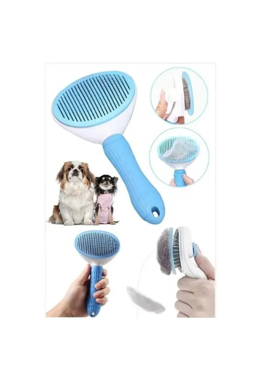 markapet -HKNRM11123-2-2-a0037 Kendini Temizleyen Tuşlu Kedi Köpek Tarağı Mavi 10 X 20 Cm .