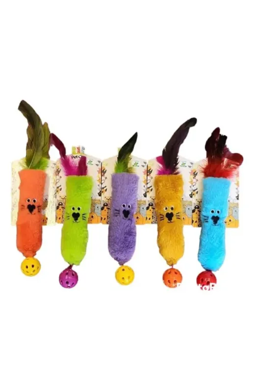 markapet RD-1046-2 Catnipli Peluş Kedi Köpek Oyuncağı 7 X 23 Cm Çeşitli Renklerde