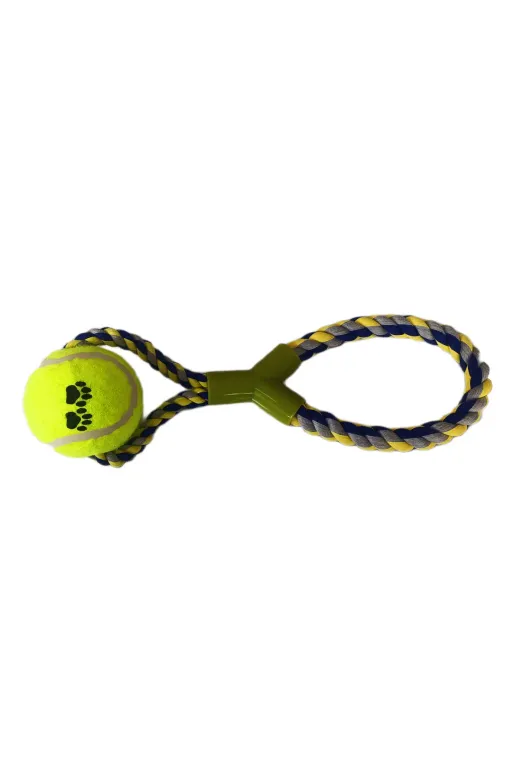 markapet SF-DISIPY-MV Tenis Toplu Y Şekilli Köpek Oyuncağı 7-27 Cm Mavi