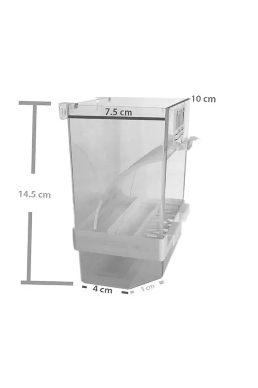 markapet SF-DZ-AKLLYMLK Akıllı Kuş Yemliği Taban Hazneli Beyaz (10-7,5)-14,5 Cm