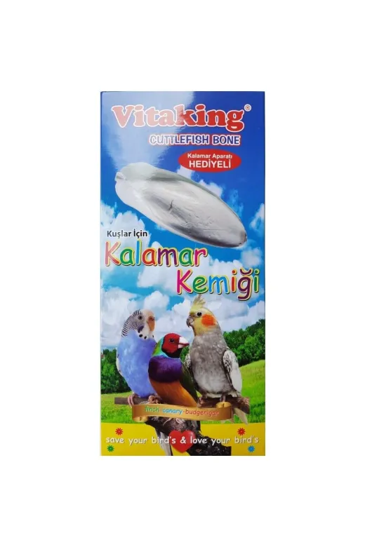 markapet TYC2676891FBC4EDB0E622D03 Vitaking Kalamar Kemiği + Kafes Aparatı ( 2 Adet )