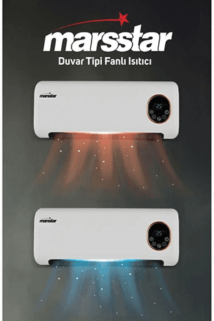 Marsstar Ms-210 2000 W Uzaktan Kumandalı Duvar Tipi Fanlı Isıtıcı