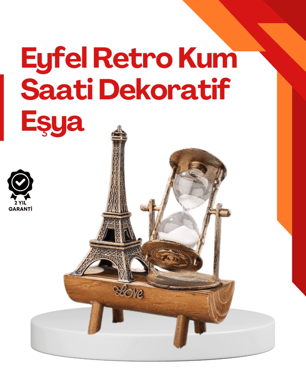 Masa Üstü Ahşap Kum Saati – Dekoratif, Dayanıklı ve Şık