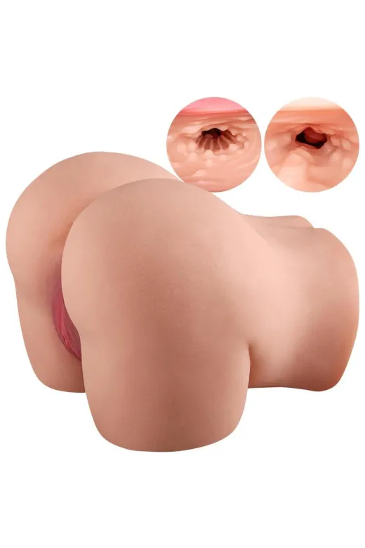 Masturbator Nadya - Realistik Anal Vajinal 2 In 1 Titreşimli Suni Kalça Vajina