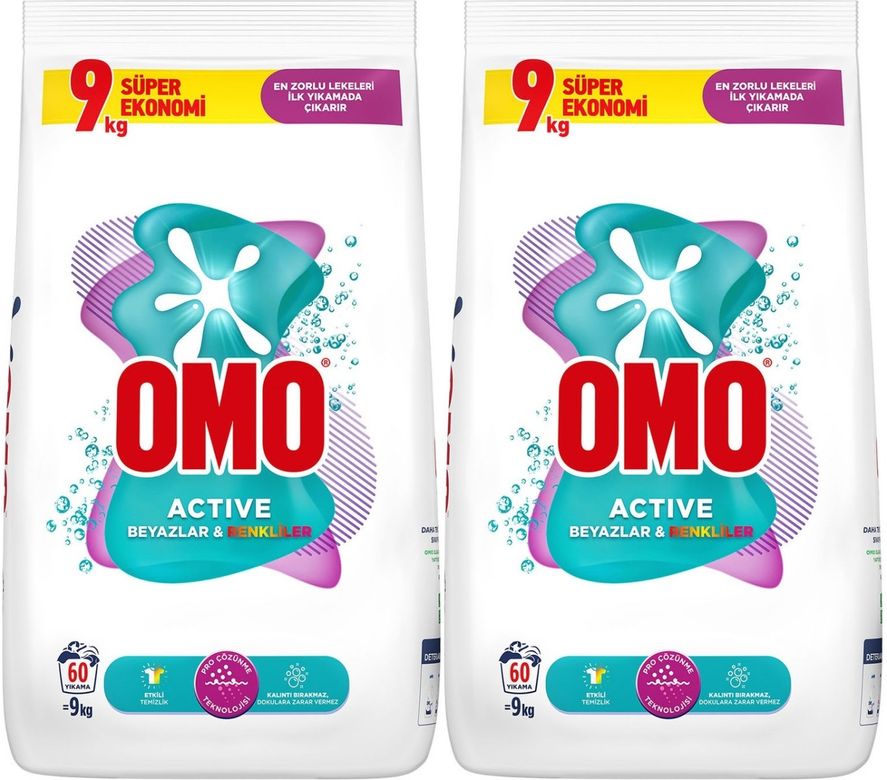 Matik Toz Çamaşır Deterjanı 18KG Beyazlar ve Renkliler (120 Yıkama) (2PK*9KG)