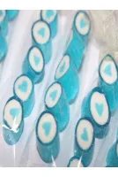 Mavi Kalp Parmak Lolly 24 Adet